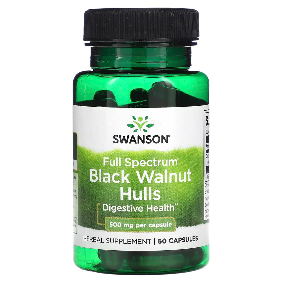 Full Spectrum® Black Walnut Hulls | 500 mg | 60 Capsules | Digestive Cleanse & Antioxidant Support
