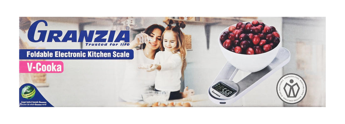 Granzia V-Kooka Foldable Electronics Kitchen Scale, 5 kg Capacity