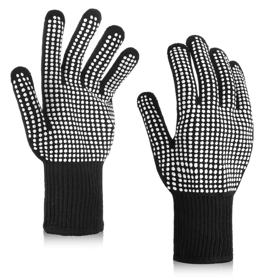 1 Pc Heat Resistant Gloves with Silicone Bumps Professional Heat Proof Glove Mitts Sublimation Gloves for Hair Styling Curling Iron Wand Flat Iron