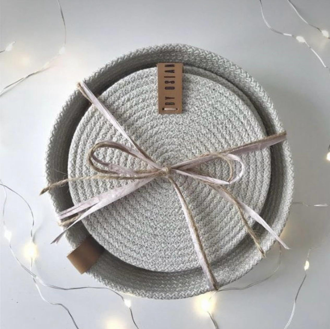 Woven It -Handmade Woven Coasters Set, 4 Pieces, 13cm, and Woven Bowl, 17cm x 4cm can be used in Kitchen, toilet, living room, dining room, indoor & outdoor.
