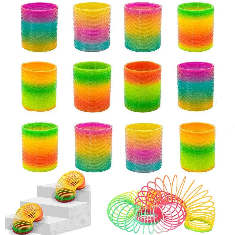 Showay colorful rainbow spring coil pack of 12, colorful, ntoy749