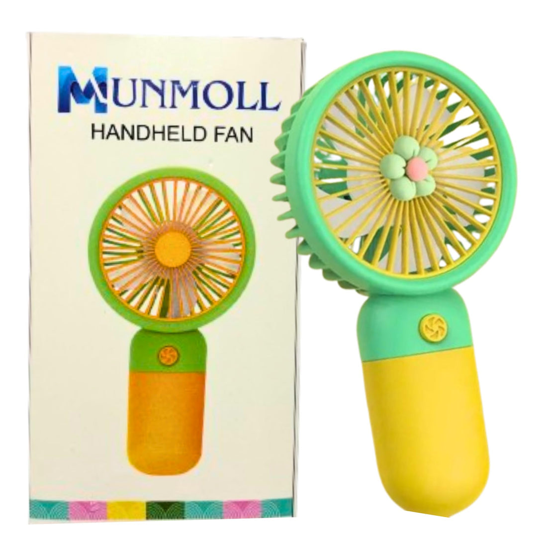 Cute Mini Handheld Fan (Upto 6 Hours Running) Rechargeable 2000 Mah Battery Operated Portable Fan Pocket Fan with Strong Power Desk Fan, Carry It Anywhere Travel Home Multicolor