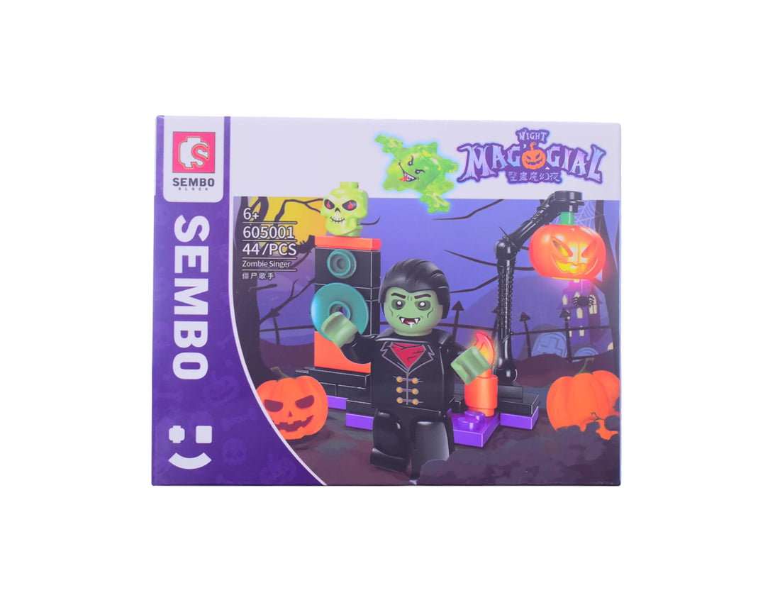 Sembo Night Magcial Zomber Singer Building Blocks For 6 Years And Above, 44 Pieces - Multicolor
