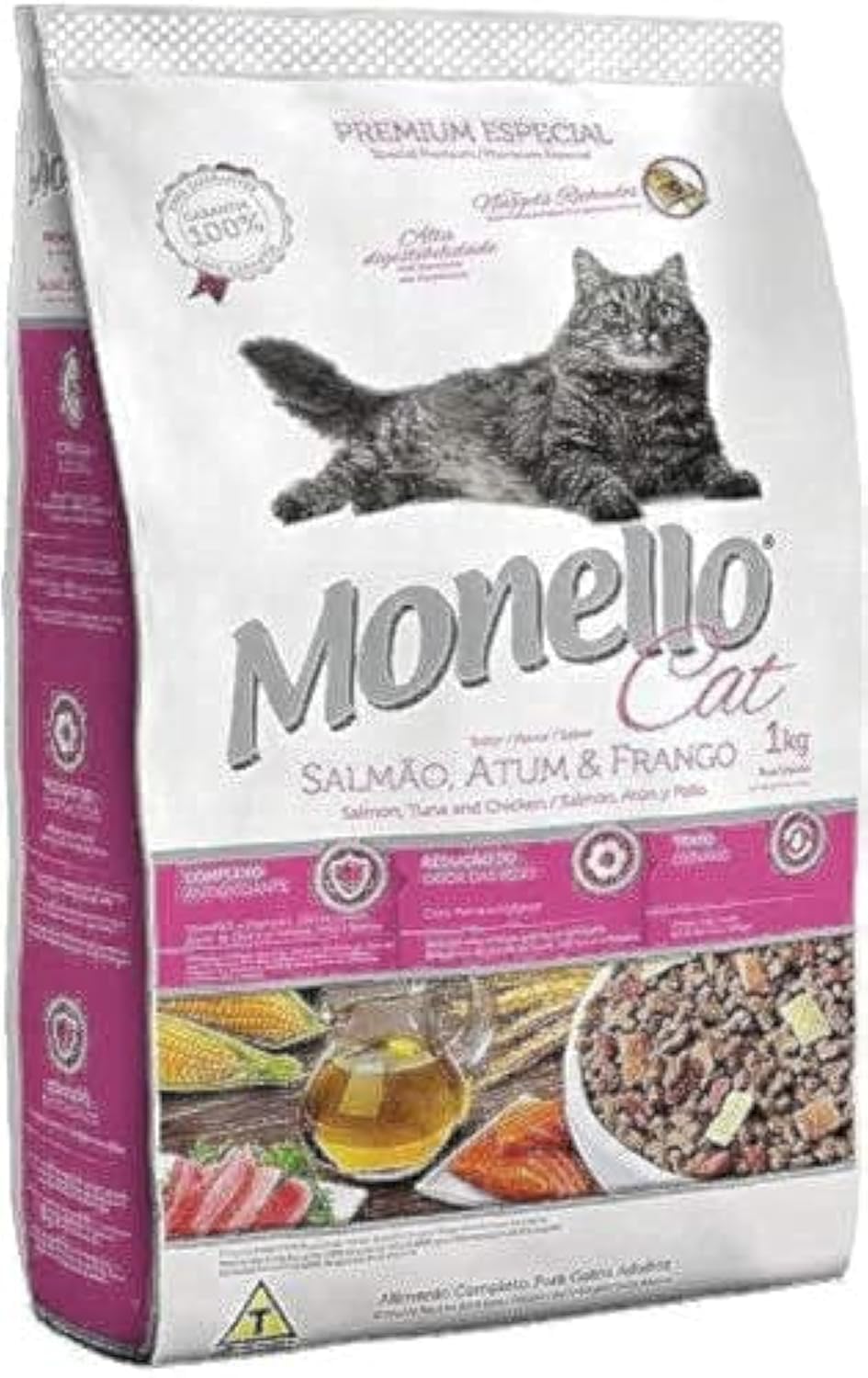 MONELLO Cat's Chicken Dry Food Salmon Tuna (1Kg)