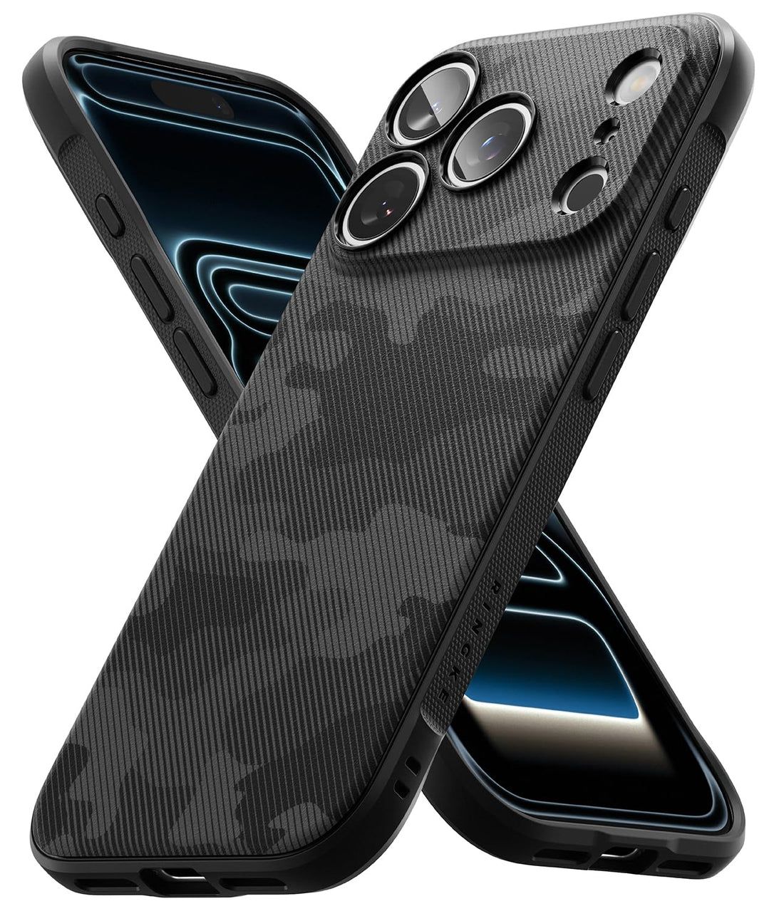 Ringke Onyx Compatible with iPhone 17 Pro Max Cover, Excellent Grip, Anti-Slip, Shockproof, Perfect Stocking Robust Case – Camo Black