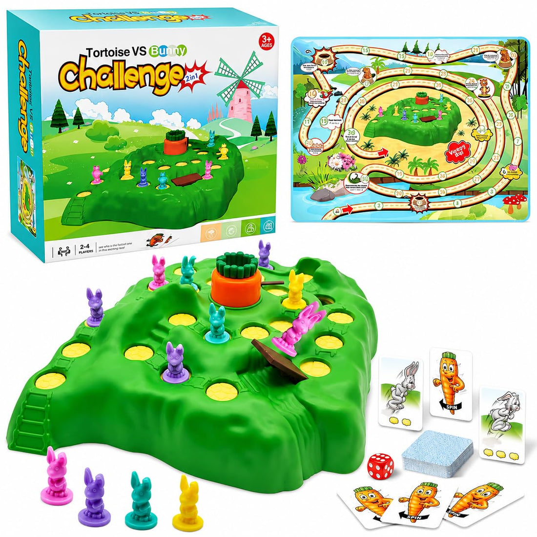 Rabbit Trap Game – Fun Family Challenge Game for Kids – 2-4 Players – Develops Thinking & Focus – Ages 3+