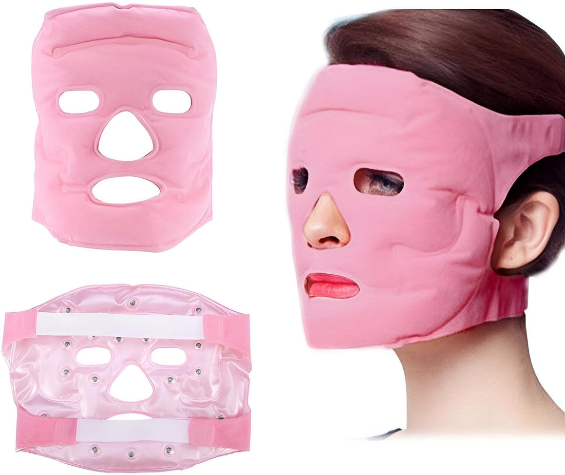 Tourmaline Gel Mask for Face, Magnetite Gel Mask for Face, Beauty Mask for Migraines, Swollen Eyes, Dry Eyes, Headaches - Reusable (2 Masks)