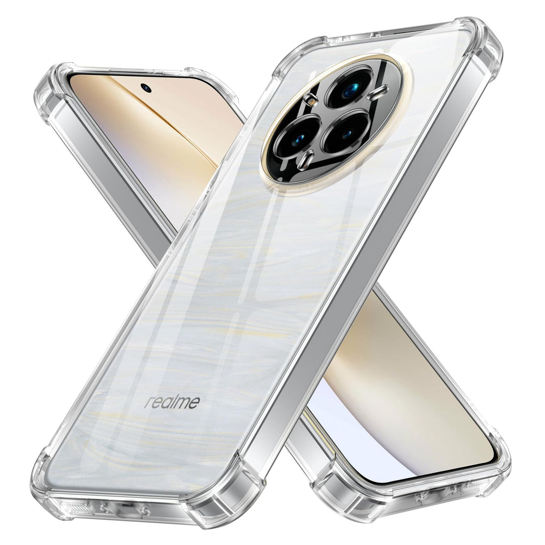 Cover for Realme 14 Pro Plus/Realme 14 Pro + 6.83 Inches, Transparent Anti-Yellowing Clear Shockproof Ultra Thin Soft Bumper Anti-Scratch Thin Soft TPU Protective Case