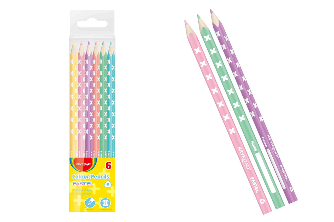 Keyroad 6 pastel colour pencils kr971871 (1 piece)