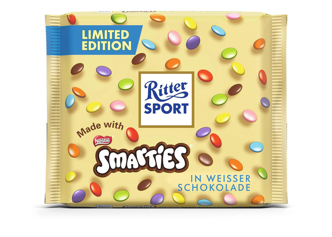 Ritter Sport Limited Edition Smarties In White Chocolate Bar 100g