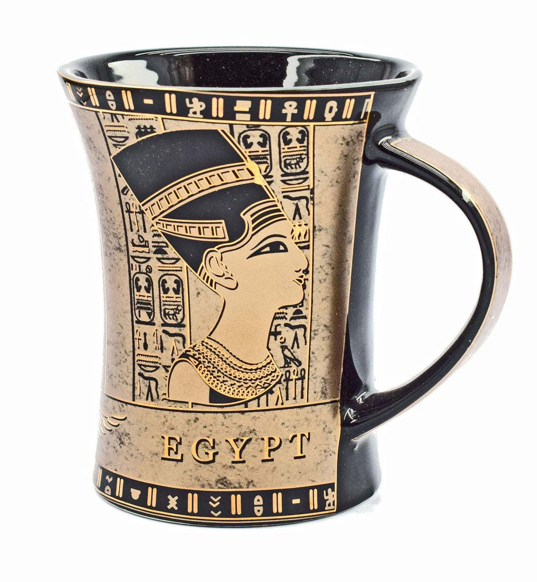 immatgar pharaonic Decorative mug ancient Egyptian souvenirs gift for women and men from Egypt - mother day gifts (3kings - Darck - Golden - 300 MM)