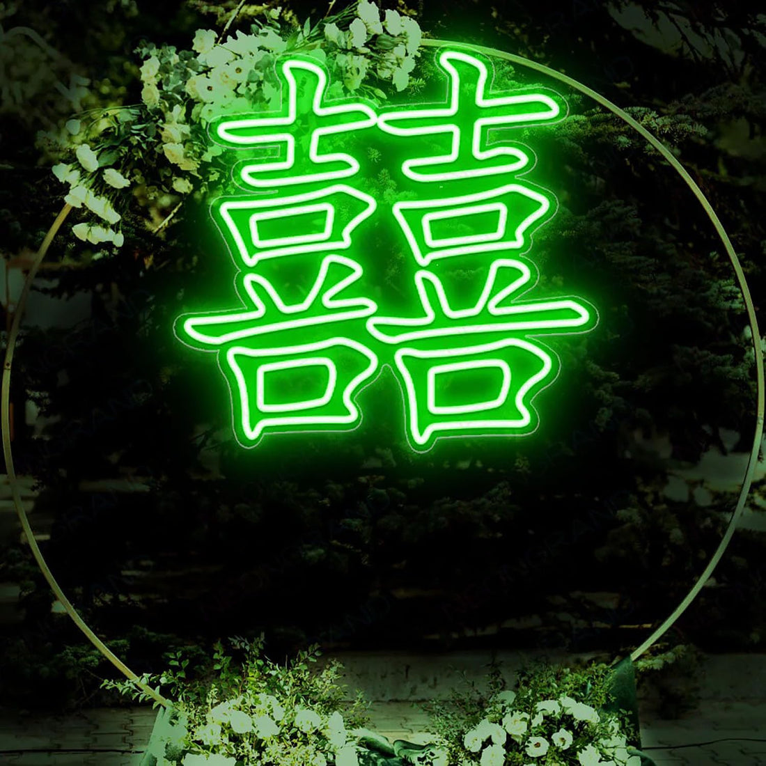 Double Happiness Wedding Love Marry Cheer LED Neon Sign for Wall Decor USB Adjustable Brightness Living Room Bars Pub Club Gatherings Art Wall Decor