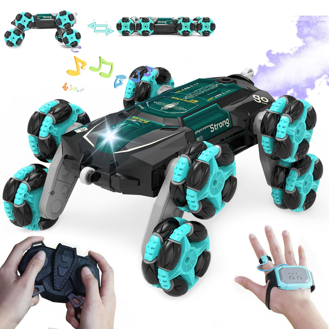 ATHLERIA Gesture Sensing Stunt Rc Cars, 2.4Ghz 4Wd Rechargeable Racing Drift Double-Sided Car, Hand Remote Control Crawler Toy for Boys 8 9 10 11 12 Year Old, Christmas Birthday Party Gifts for Kids