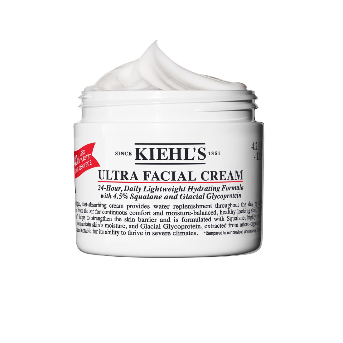 Kiehl's Ultra Facial Cream, with 4.5% Squalane to Strengthen Skin's Moisture Barrier, Skin Feels Softer and Smoother, Long-Lasting Hydration, Easy and Fast-Absorbing, Suitable for All Skin Types