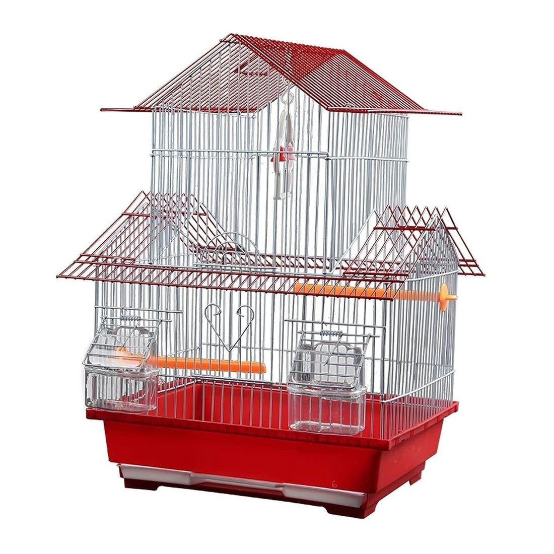 Parrot Parakeet Cage Bird Carrier Creative Villa Shape Large Bird Cage Budgerigar Cage Parakeet Macaw Bird Cage with Perches To Facilitate Bird Activities for Parakeets, Lovebirds, African Grey, Conur