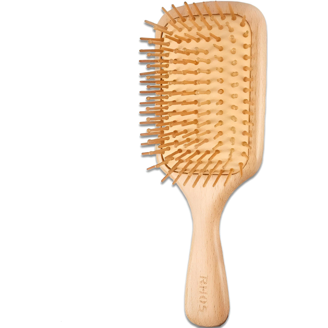 Wood Hair Brush - Enjoy the advantages of using a wooden hair brush that not only prevents hair damage, but also massages the scalp and absorbs static electricity, ensuring healthier hair every day.