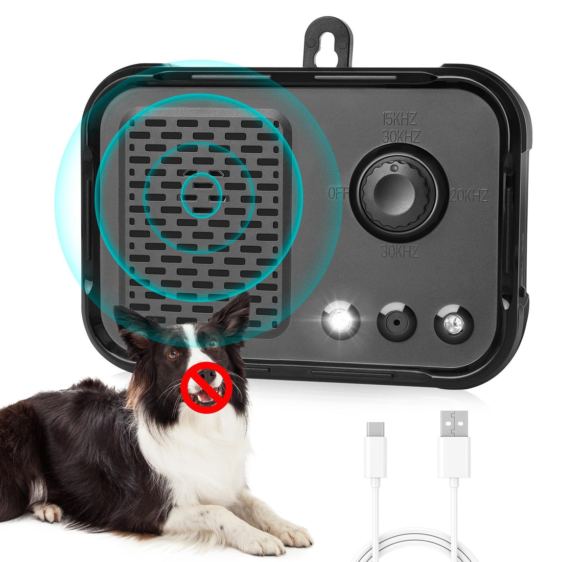 NALACAL Anti Barking Device for Dogs, Safe Dog Barking Deterrent Devices, Automatic 50 Ft Barks No More Dog Training Device Ultrasonic Bark Stopper with 3 Modes, Indoor Outdoor Stop Dog Barking Device