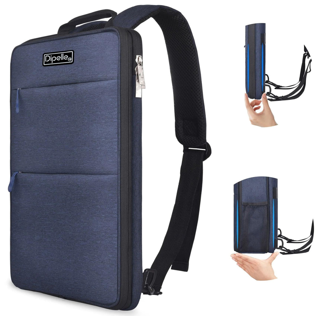 Dipelle™ Slim Expandable Laptop Backpack | Water-Resistant Travel & School Bag | Fits MacBook Air/Pro 13-16.2 Dell, HP, Lenovo & Most 13-15.5 Notebooks | Stylish for Work & Commute