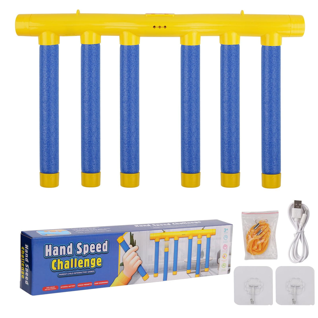 Catching Sticks Game, Drop Stick Game, 3-Speed Hand Eye Coordination & Reaction Training Toy, Portable, Safe & Soft Material for Kids & Adults