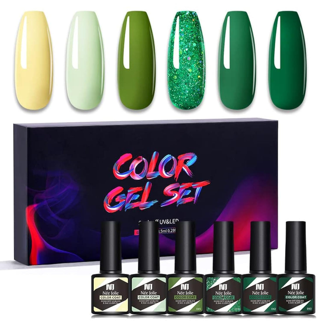 8.5ml Hema-Free Gel Nail Polish Set- 6Pcs Jelly Nude Pink Neutral Transparent Milky White Colors Gel Polish Kit, Soak Off LED Nail Gel Manicure Kit DIY at Home Salon Gifts for Women Girls (3)