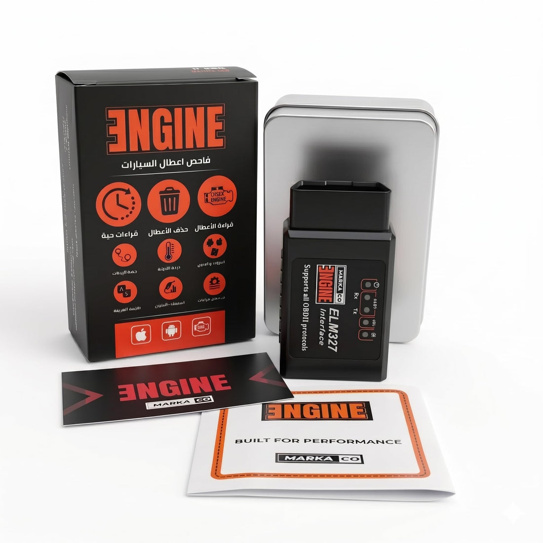 OBD2 Fault Tracer & Sensor Tracer - Original V1.5 - ELM327 PIC18F25K80 - Bluetooth - With Apps & Usage Catalog - Android,
