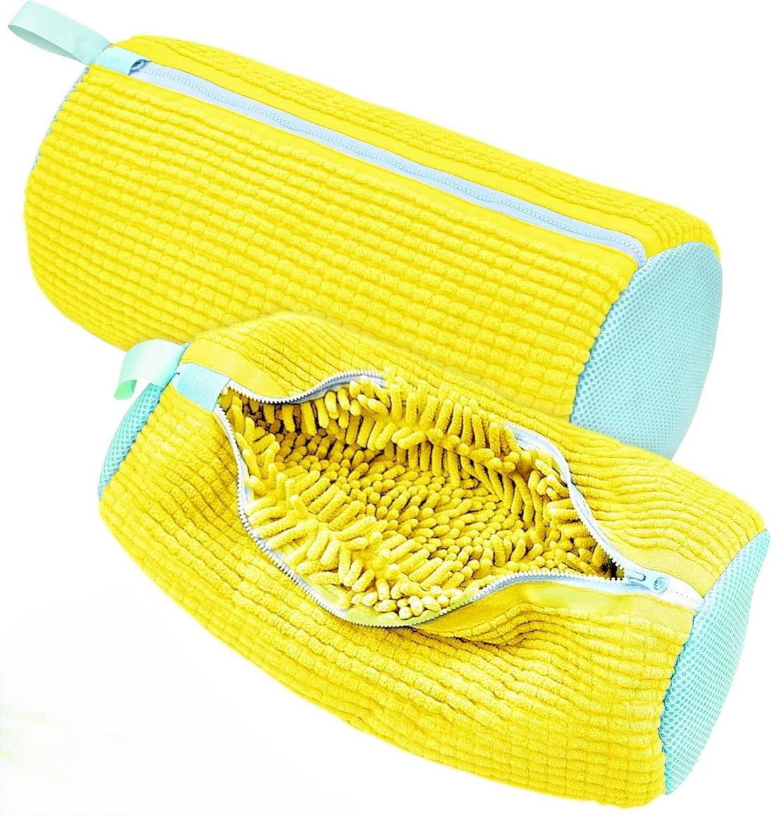 OVA Shoe Bag Washing Bag Laundry Net Shoes Laundry Bag Cleaning Fluff and Zip Shoe Bag for Washing Machine and Dryer -1Piece- Multicolour