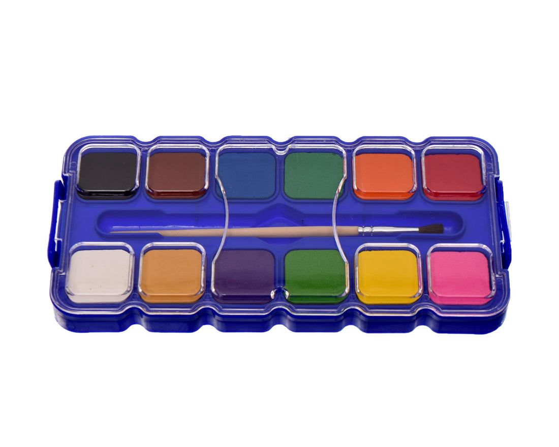 Elmaayergy YL83011-12 Y-27 Y-37 Set Of 12 Pieces Of Watercolor Palette, Premium Materials Ensure Durability And Professional Finish - Multi Colour