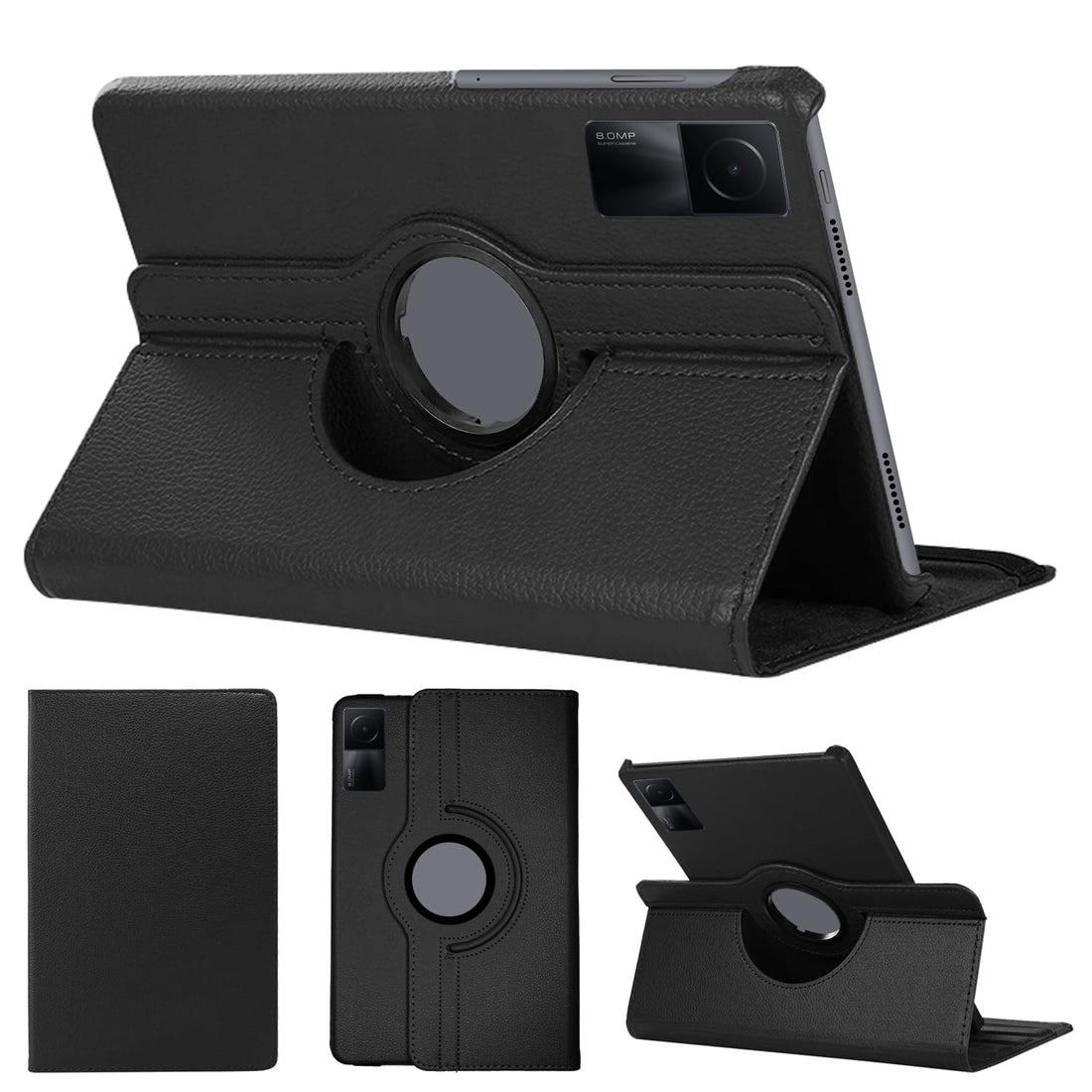 Bukela PU Leather Protective Case Compatible With Xiaomi Redmi Pad SE 11, 360° Rotatable Folio Case With Durable Protection, Adjustable Stand, and Full Protection for Redmi Pad SE