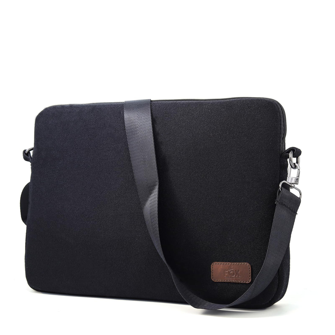 Genuine Fox Casual 14/14.6 Inch Laptop Sleeve Premium Winter Broadcloth Laptop Sleeve Case for People with Royal Look, MacBook Pro, MacBook Air, Dell, HP, Lenovo Notebook - Black (14)