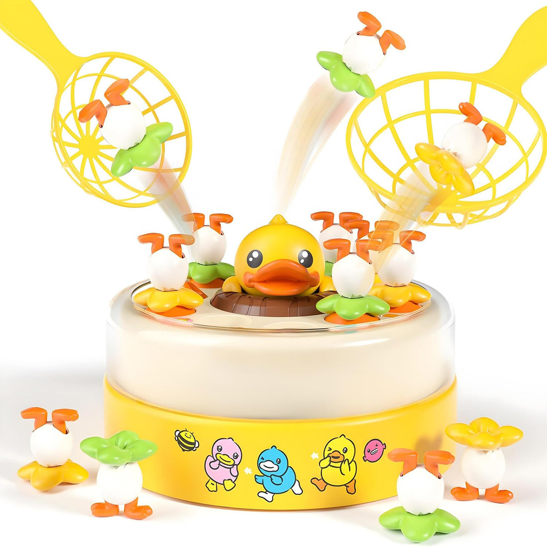 Duck Bounce Board Game, Catch Toy for Kids 3 4 5 6 7 8 Year Old, Ideal Birthday Christmas Gift for Girls and Boys, Fun Family Game for 2-4 Players (Yellow Dog)