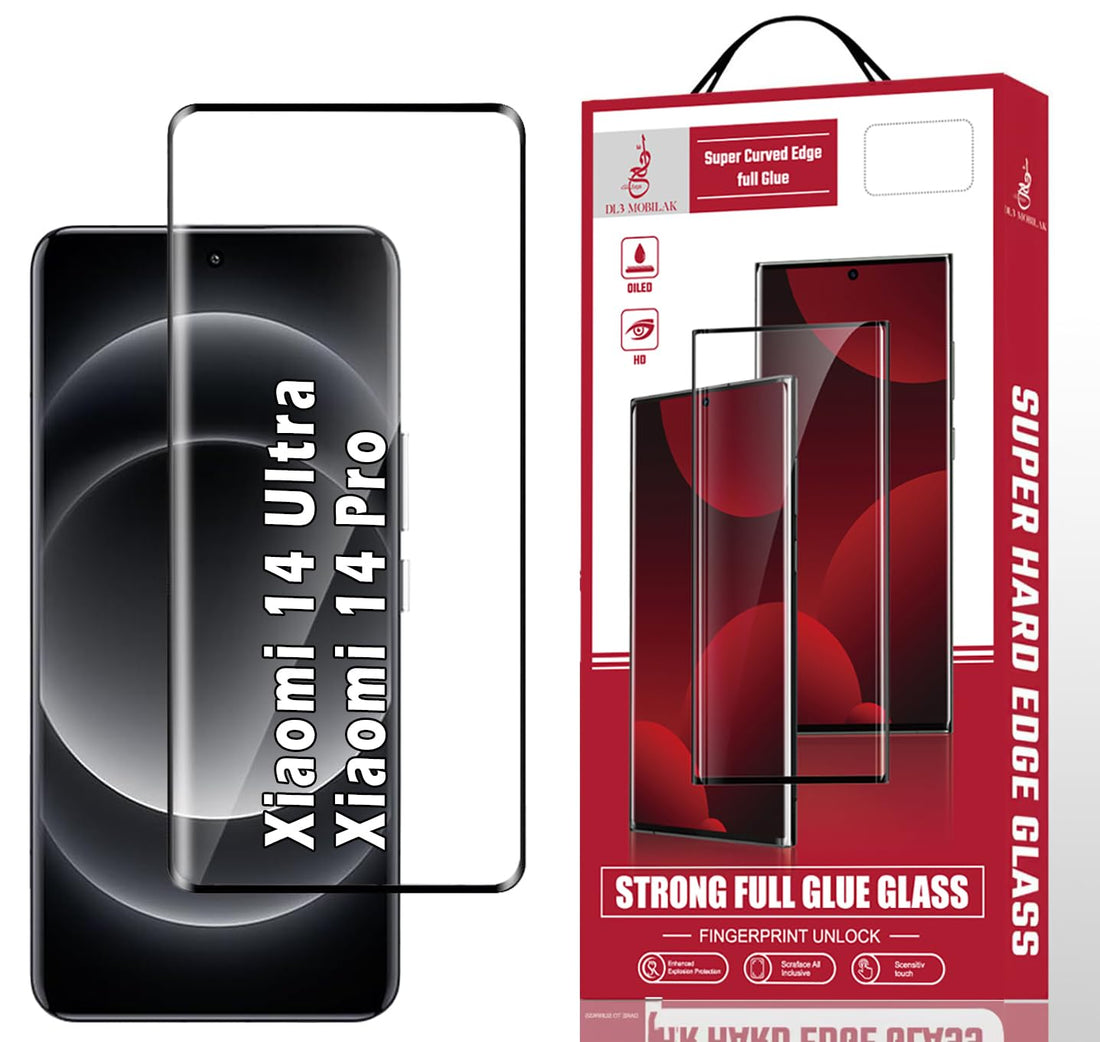 Dl3 Mobilak Screen Protector for Xiaomi 14 Pro/Xiaomi 14 Ultra/Xiaomi 15 Pro/15 Ultra, Tempered Glass Screen Saver Premium HD Protective, Scratch Resistant, NO-Bubble, 9H Hardness, Full Coverage Film