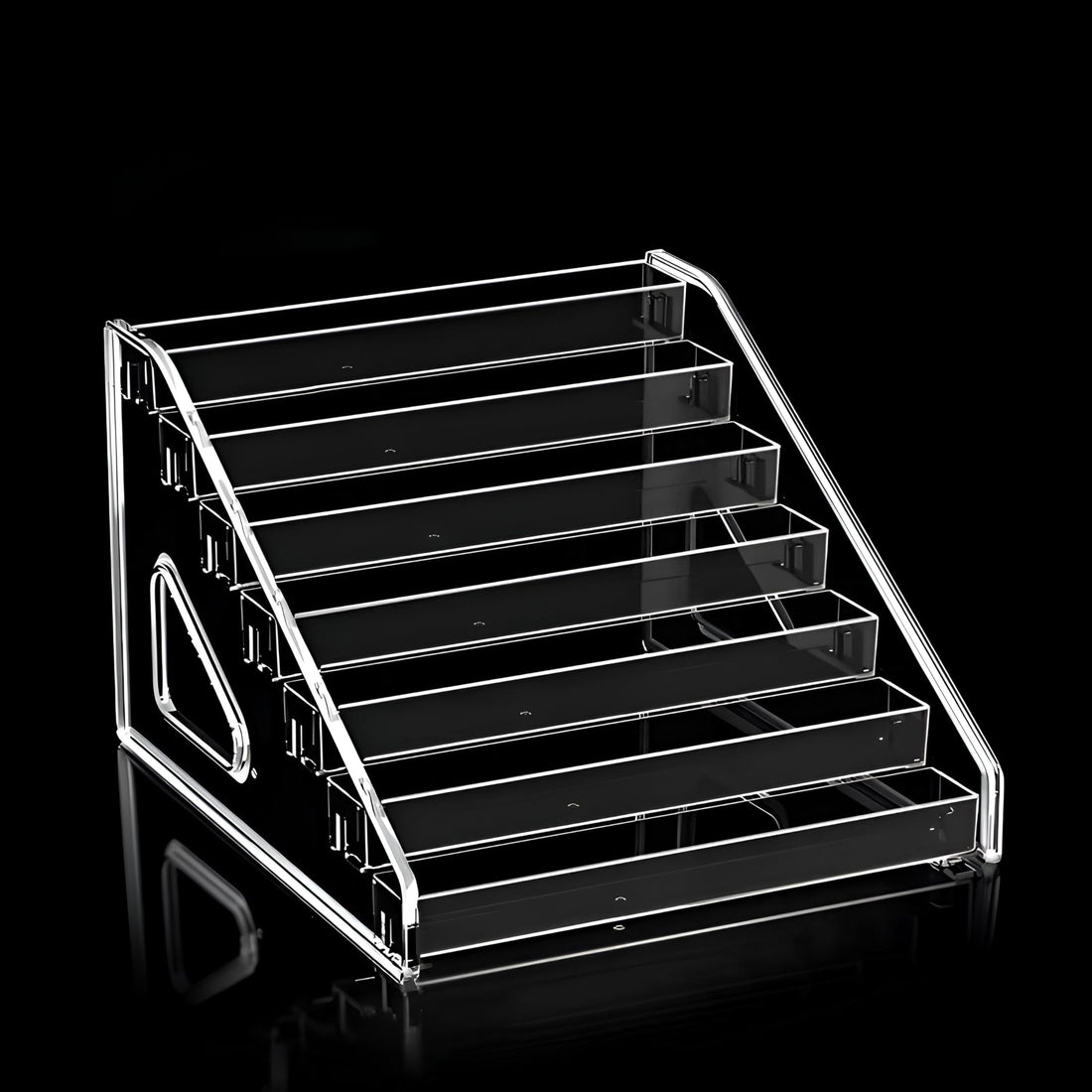 Professional Organizer - Elegant 7-Tier Clear Acrylic Storage Unit for Makeup, Perfumes, Spices, Art Tools, Oils, Nail Polish, Jewelry, and Fragrances with Modern Aesthetic and Space Saving Features