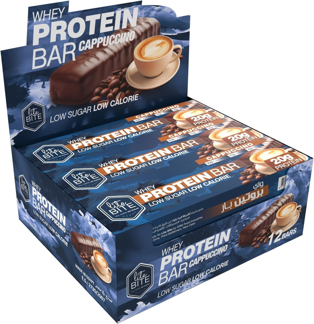 Lite Bite 30% Whey Protein Bar - Cappuccino - Box of 12 x 70g