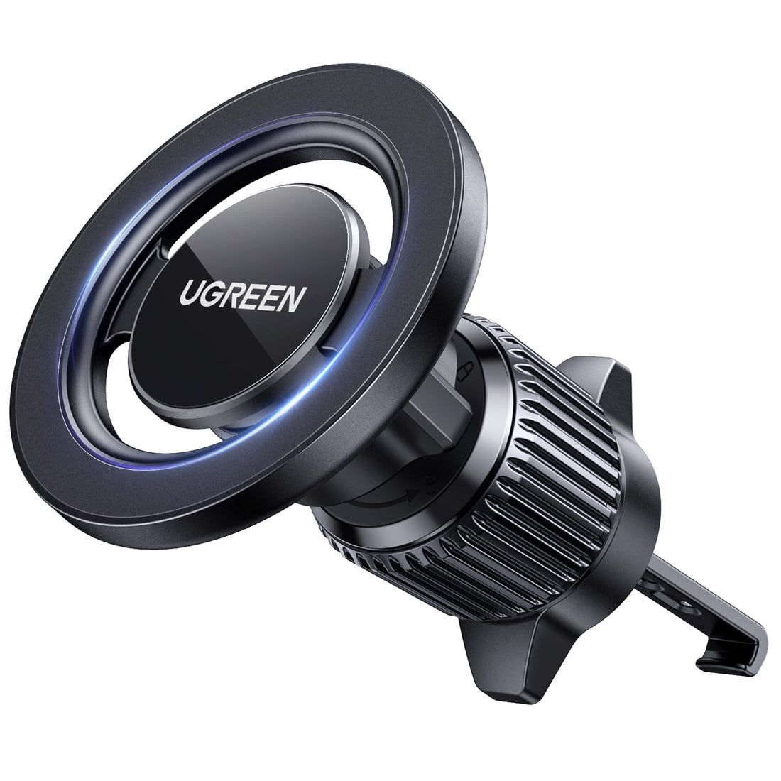 UGREEN Magsafe Car Mount for Air Vent, Magnetic Phone Holder for Cars Cradle Compatible with iPhone 17 Pro Max Air/16/15/14/13/12 Series & MagSafe Case with Metal Plates(Black)