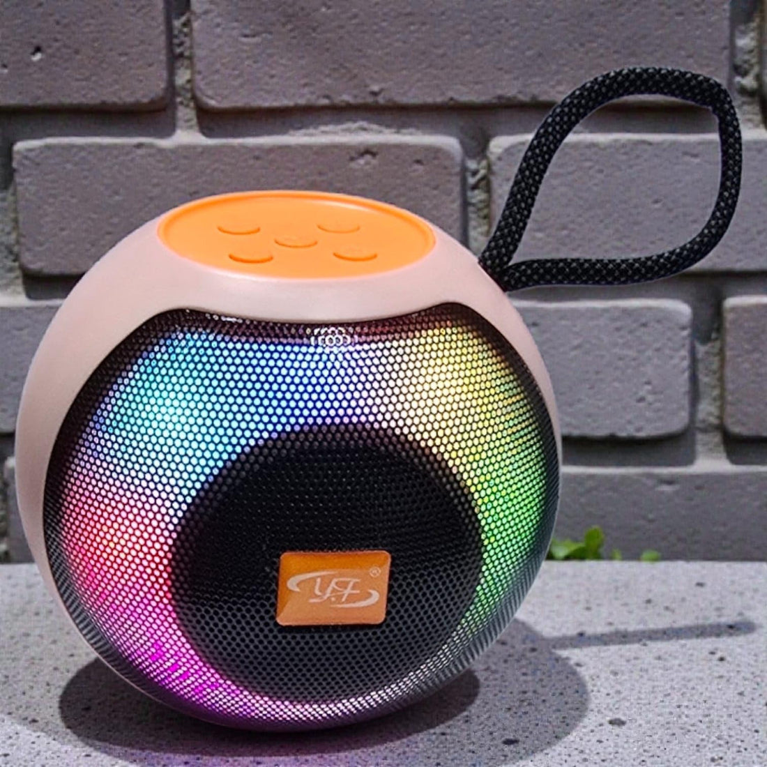 YF-811 Subwoofer Bluetooth Speaker, Portable Wireless Speaker with RGB LED Light, AUX Port, USB, Micro SD and FM Radio, Rechargeable Battery, Portable Wireless Bluetooth Speaker (Pink)