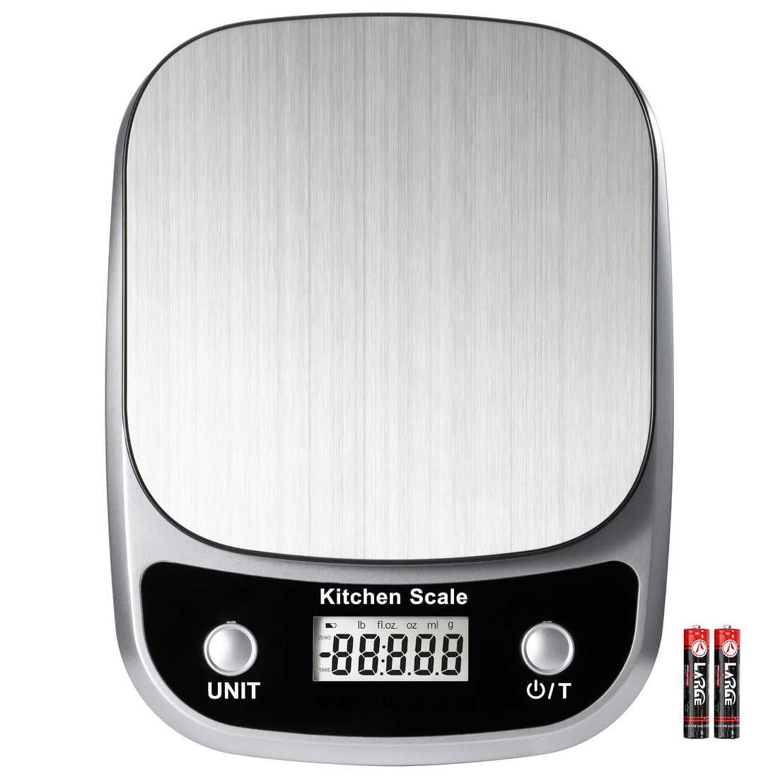 GRAM PRES Food Kitchen Scale Digital Weight Grams and Oz,Professional Digital Kitchen Food Scales 10kg/1g for Weight Loss Dieting Baking Cooking,Stainless Steel Weighing Platform,LCD Display