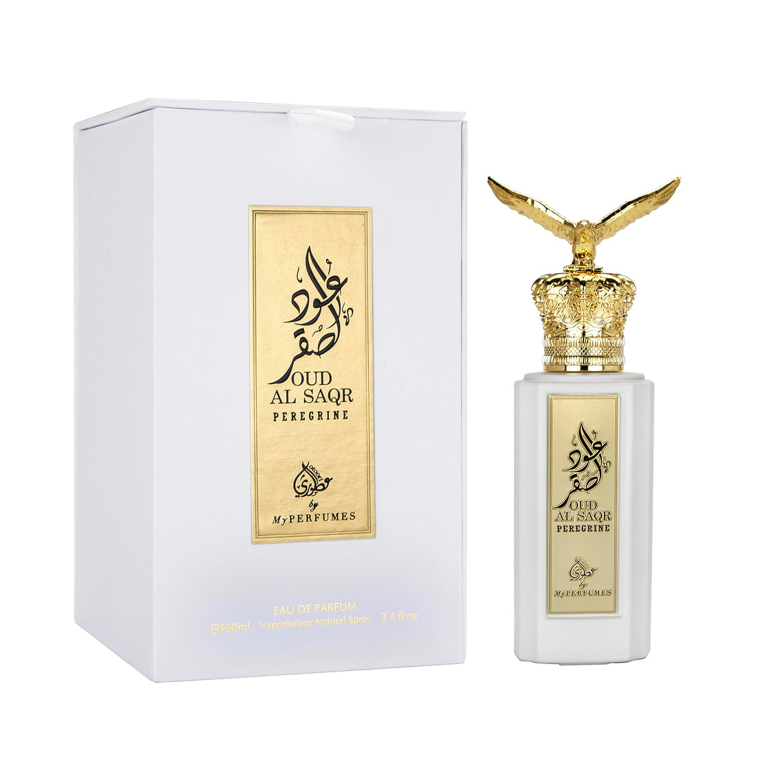 My Perfumes with a crown on a circle logo OUD AL SAQR PEREGRINE from OTOORI Collection Eau De Parfum for Men and Women, 100 ml
