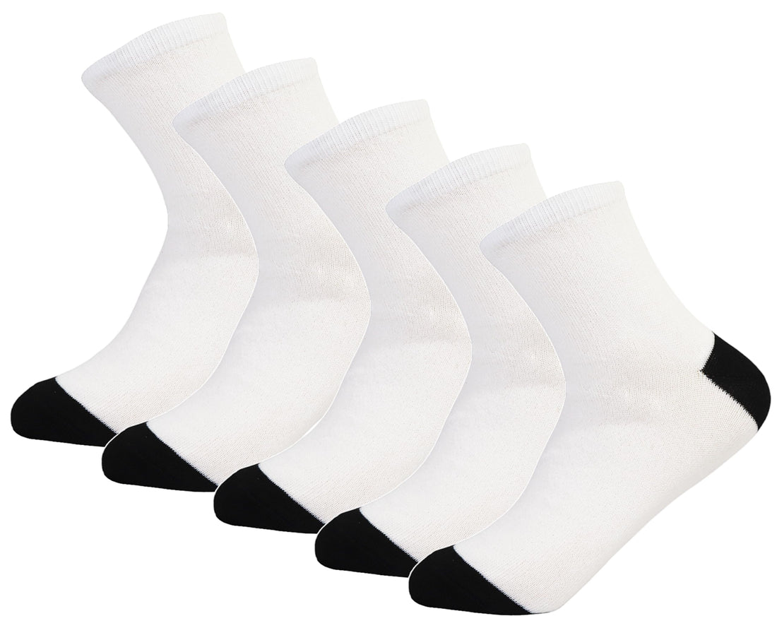 White Flower Unisex Set Of 5 Pieces Casual Socks Socks (pack of 1)