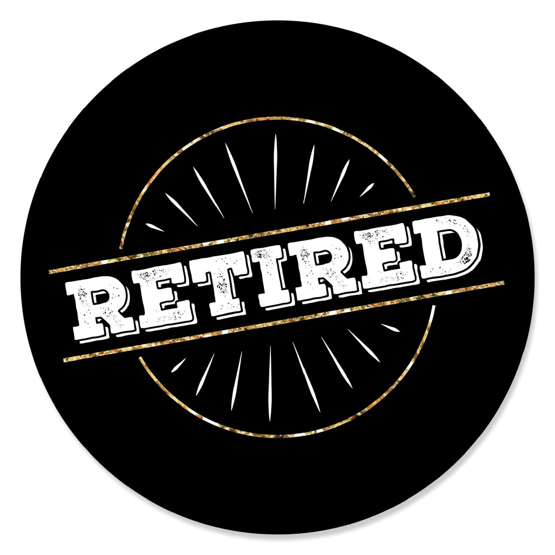 Happy Retirement - Retirement Party Circle Sticker Labels - 24 Count