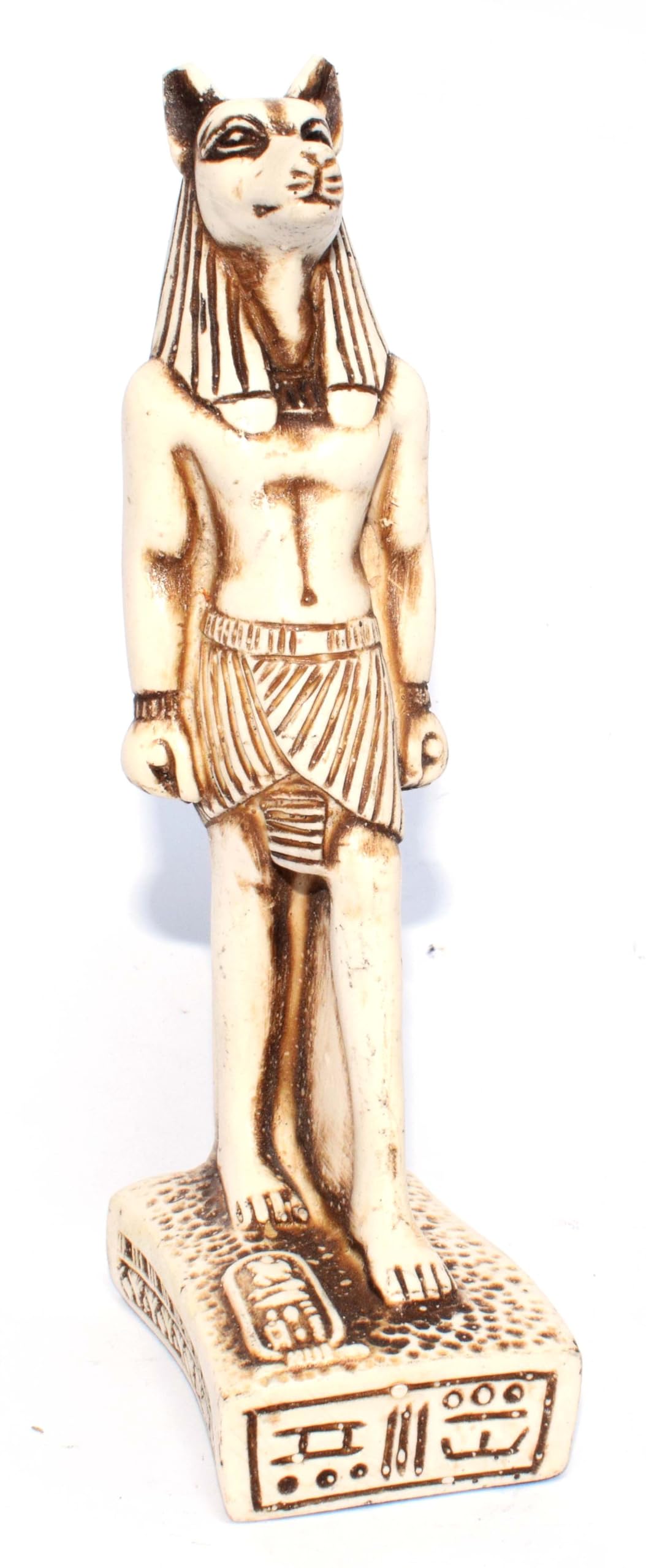 immatgar pharaonic Long Statue ancient Egyptian souvenirs gifts for women and men Home Décor Sculpture Pharaohs art (anubis - off white - 14.5 CM Long)