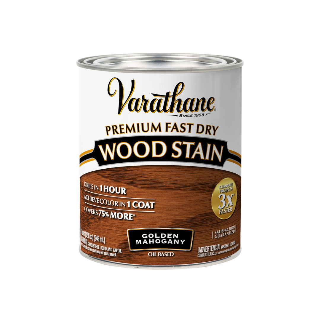 Rust-Oleum Varathane 262014 32 Ounce 946ML Premium Fast Dry Wood Stain Mahogany