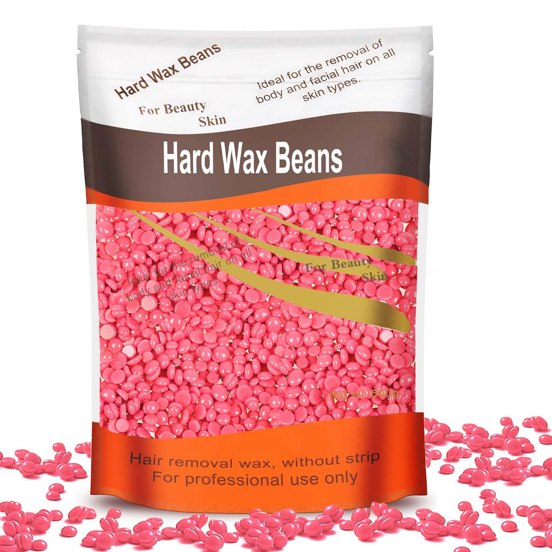 Professional hard wax beads for painless hair removal on the entire body, legs, face, and eyebrows, 500 grams (multicolor) - a gift for women and men.