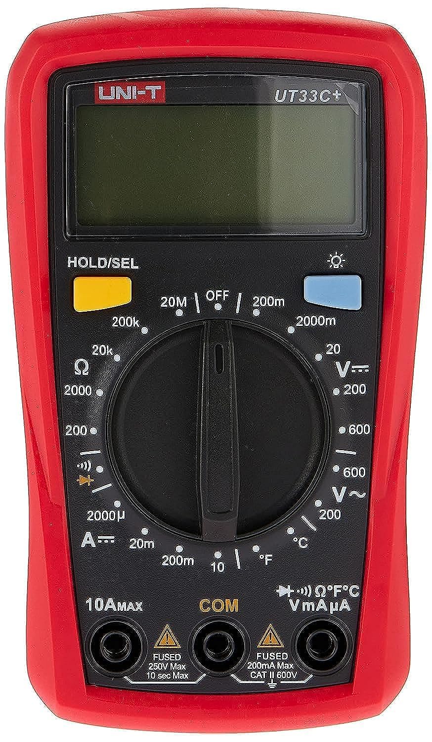 ECVV Uni-T Ut33C Plus Digital Palm Size Multi Meter Voltmeter Ammeter Resistance Lcr And Temperature With Backlight