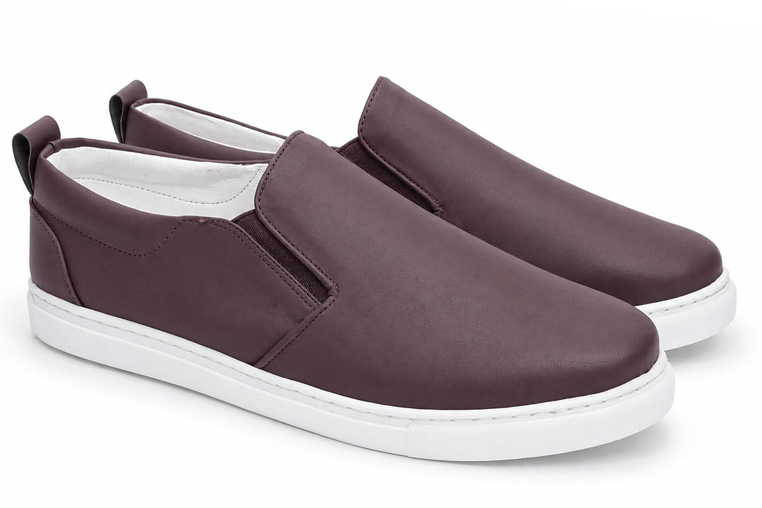 Romba Sport Men's Casual Slip On Shoes - Soft Leather Material - Comfortable Everyday Use, Work & Outdoor - Lightweight Flexible Sole