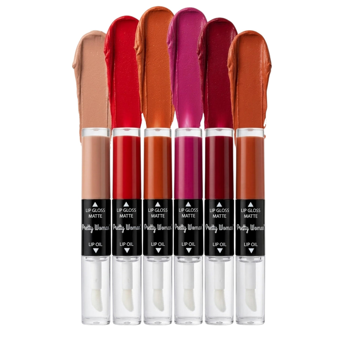 (BUY 3 GET 3 FREE) 2x1 Lip Gloss&Lipstick Super Matte, Multiple colors suitable for all occasions. 6pcs