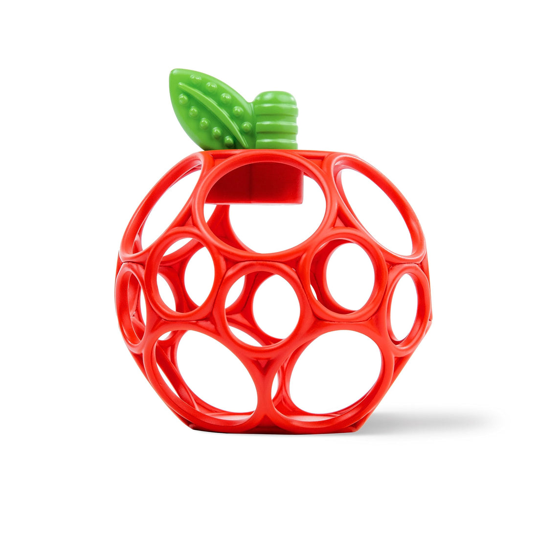 Bright Starts Oball Hold My Own Apple Easy-Grasp Teether Toy, Red/Green