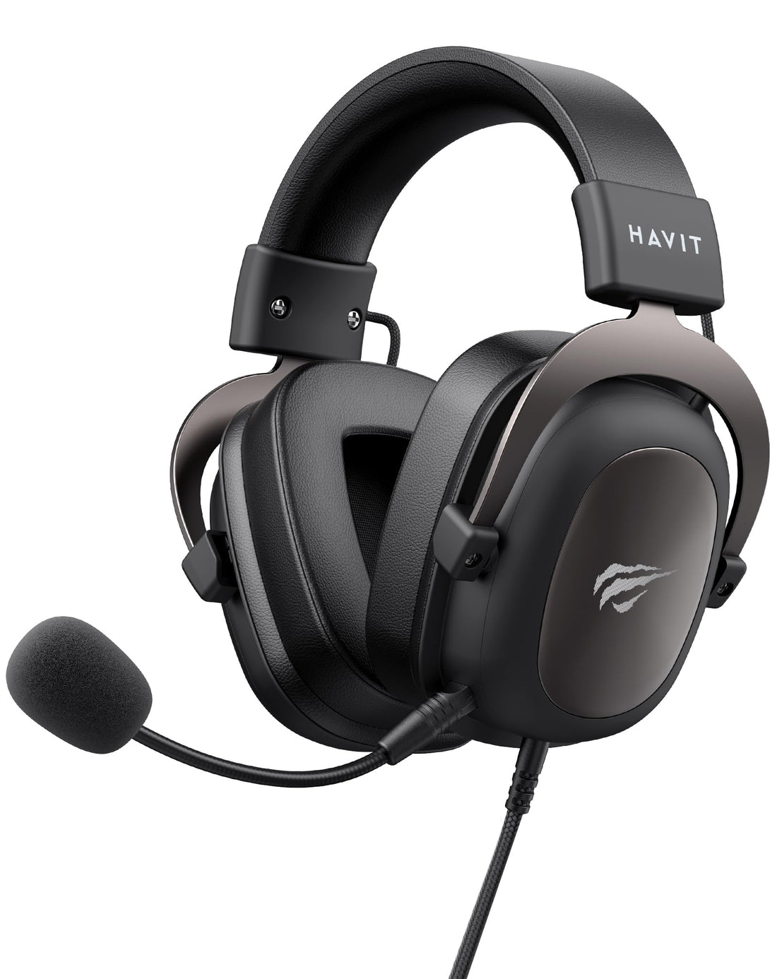 HAVIT H2002d Gaming Headsets for PS4, PS5, PC, Xbox Series X|S, Xbox One Controller Gaming Headphones with Mic - 53mm Drivers - Durable Aluminum Frame