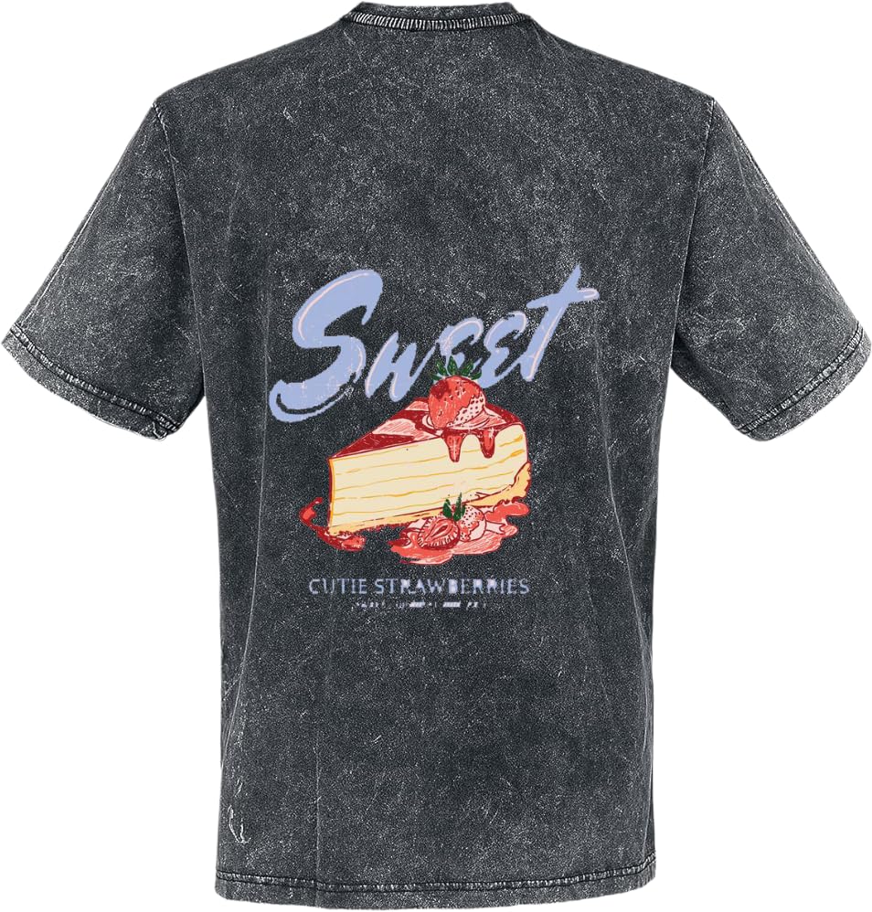 CUTIE STRAWBERRIES T-shirt washed back