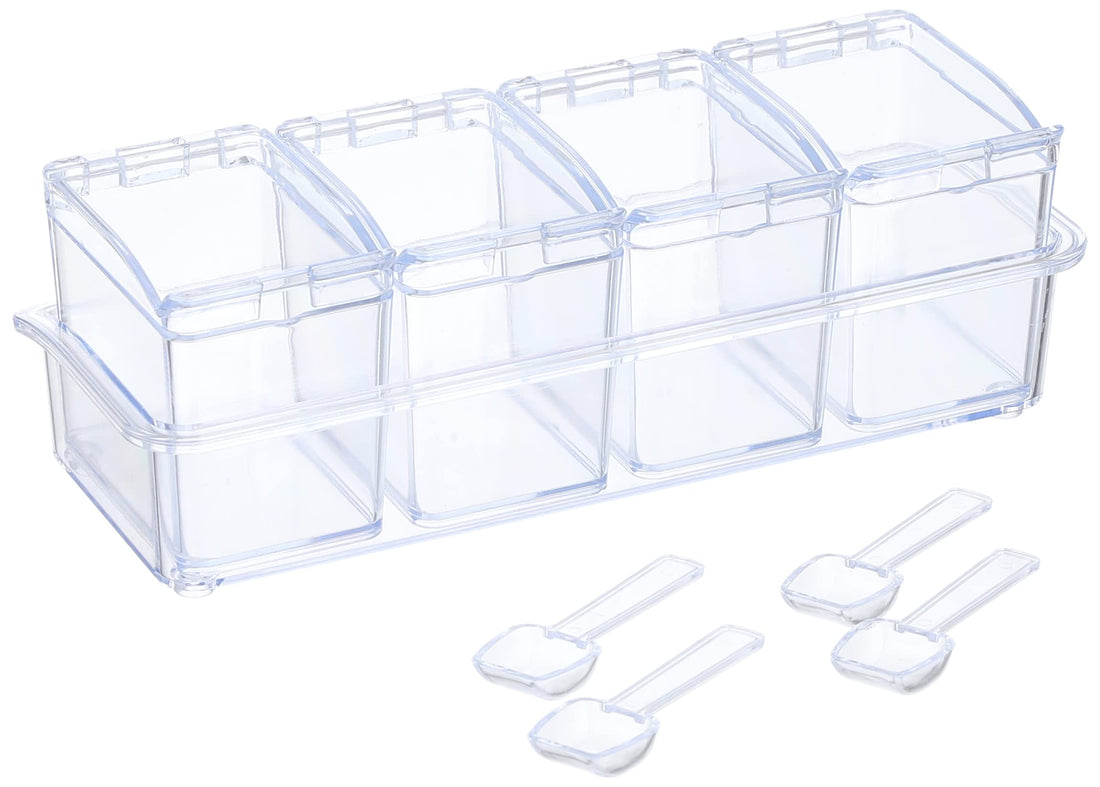 Spice store set with acrylic base_4 pieces