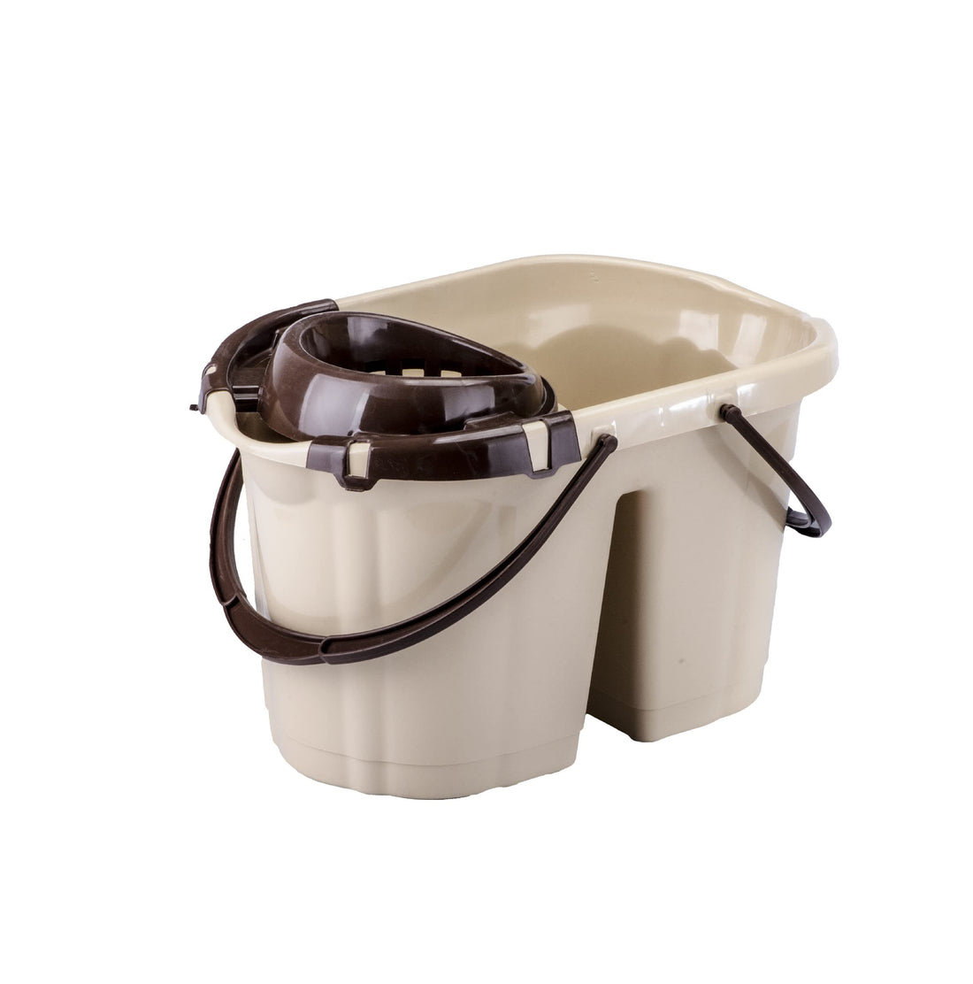 turkish bucket with 2 strainer beige*brown/15lt